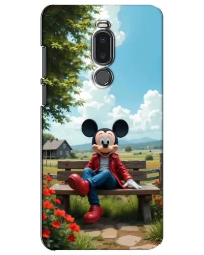 Чехол для Meizu Note 8 с картинкой «Микки на скамейке»