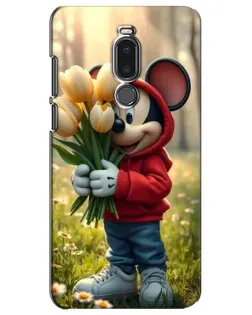Чехол для Meizu Note 8 с картинкой «Микки с тюльпанами»