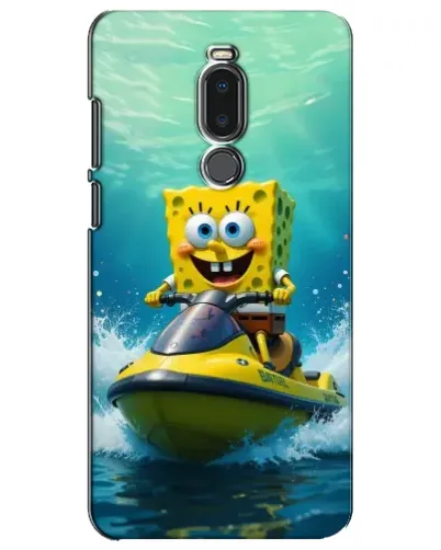 Чехол для Meizu Note 8 с картинкой «Спанч Боб на гидроцикле»