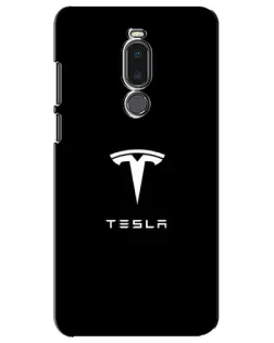 Чохол для Meizu Note 8 з картинкою «Tesla White Logo»