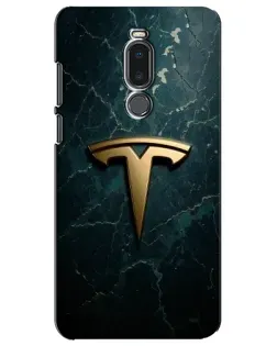 Чохол для Meizu Note 8 з картинкою «Мармурова Tesla Gold»