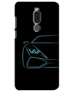 Чехол для Meizu Note 8 с картинкой «Голубой силуэт Lamborghini» Чехол для Meizu Note 8 с картинкой «Голубой силуэт Lamborghini»