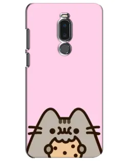 Чехол для Meizu Note 8 с картинкой «Pusheen и печенье»
