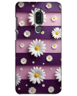 Чехол для Meizu Note 8 с картинкой «Ромашки на фиолетовом»