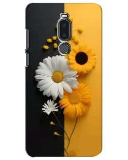 Чехол для Meizu Note 8 с картинкой «Подсолнух и ромашка»