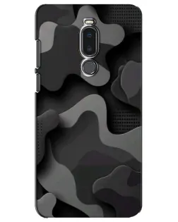Чехол для Meizu Note 8 с картинкой «Темный абстрактный камуфляж»