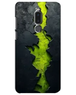 Чехол для Meizu Note 8 с картинкой «Салатовый разлом скалы»