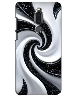 Чехол для Meizu Note 8 с картинкой «Черно-белая спираль»