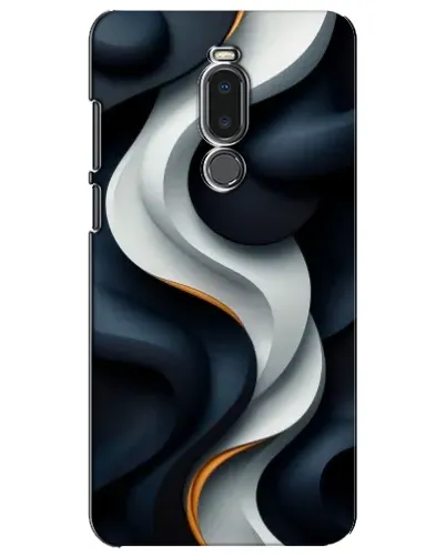 Чехол для Meizu Note 8 с картинкой «Объемные черно-белые ленты» Чехол для Meizu Note 8 с картинкой «Объемные черно-белые ленты»