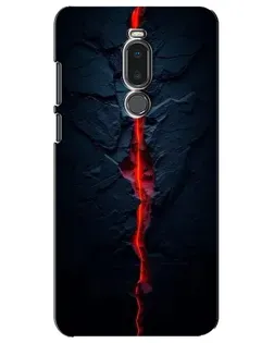 Чехол для Meizu Note 8 с картинкой «Kрасная лавовая трещина»