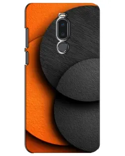 Чехол для Meizu Note 8 с картинкой «Геометрия оранжевых кругов»