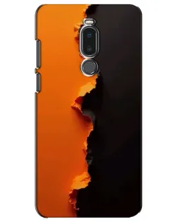 Чехол для Meizu Note 8 с картинкой «Оранжевый разлом»