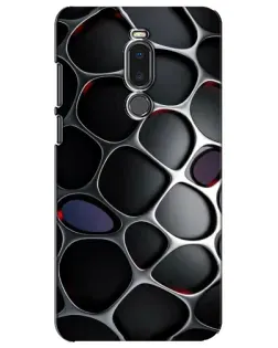 Чехол для Meizu Note 8 с картинкой «Объемная темная решетка»