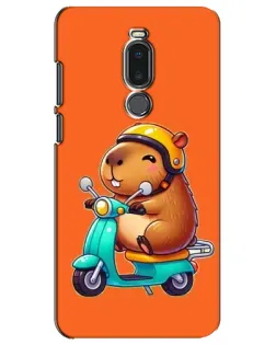 Чехол для Meizu Note 8 с картинкой «Капибара на скутере»