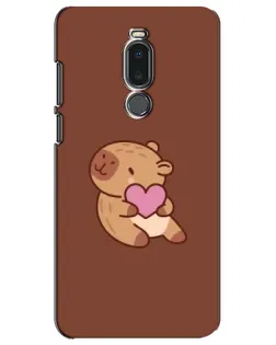 Чехол для Meizu Note 8 с картинкой «Капибара с сердцем»