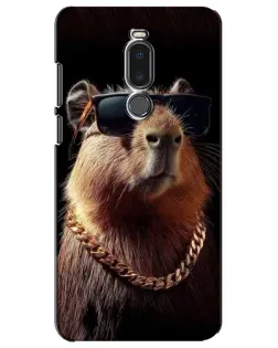 Чехол для Meizu Note 8 с картинкой «Капибара золотая цепь»