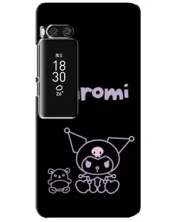 Чехол для Meizu Pro 7 Plus с картинкой «Kuromi — черный минимализм»