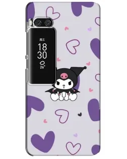 Чехол для Meizu Pro 7 Plus с картинкой «Kuromi и лавандовые сердца»