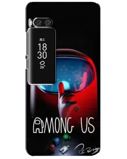 Чехол для Meizu Pro 7 Plus с картинкой «Красный импостер — макро»