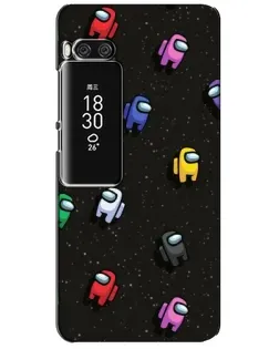 Чехол для Meizu Pro 7 Plus с картинкой «Космический паттерн Among Us»