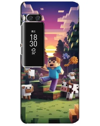 Чехол для Meizu Pro 7 Plus с картинкой «Стив на ферме»