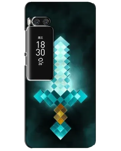 Чехол для Meizu Pro 7 Plus с картинкой «Алмазный меч неон»