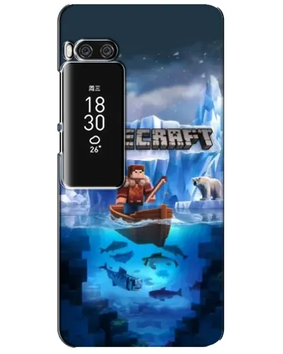 Чехол для Meizu Pro 7 Plus с картинкой «Minecraft ледяной мир»
