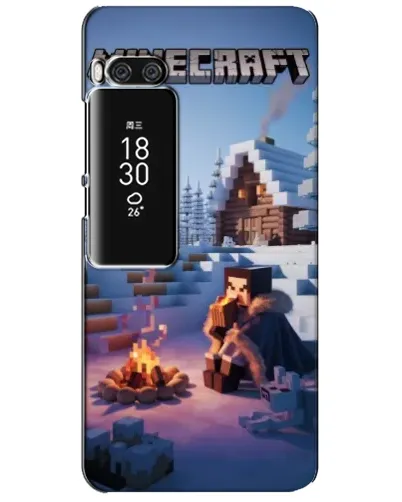 Чехол для Meizu Pro 7 Plus с картинкой «Зимний Minecraft»