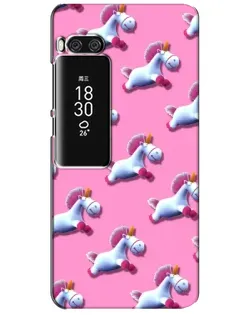 Чехол для Meizu Pro 7 Plus с картинкой «Единороги на розовом»