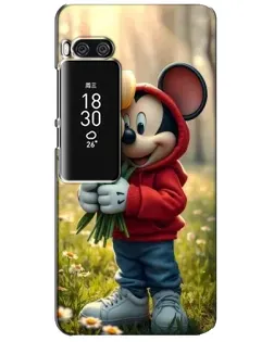 Чехол для Meizu Pro 7 Plus с картинкой «Микки с тюльпанами»