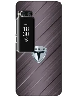 Чохол для Meizu Pro 7 Plus з картинкою «Металева текстура Tesla»