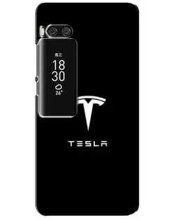 Чохол для Meizu Pro 7 Plus з картинкою «Tesla White Logo»