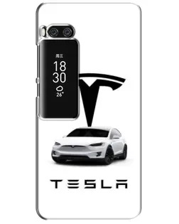 Чохол для Meizu Pro 7 Plus з картинкою «Tesla White Style»
