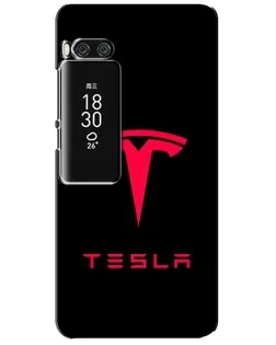 Чохол для Meizu Pro 7 Plus з картинкою «Tesla Red Logo»