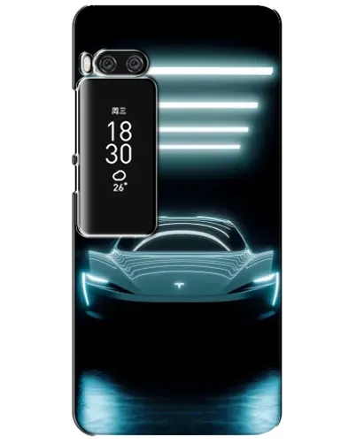 Чехол для Meizu Pro 7 Plus с картинкой «Tesla в неоне» Чехол для Meizu Pro 7 Plus с картинкой «Tesla в неоне»