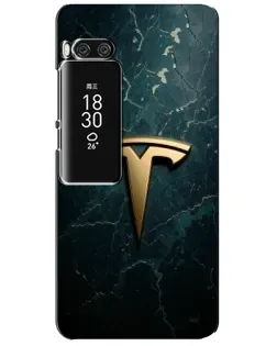 Чохол для Meizu Pro 7 Plus з картинкою «Мармурова Tesla Gold»