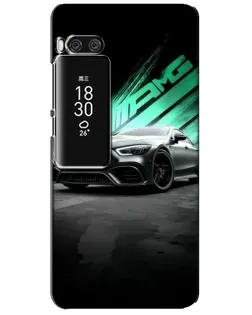 Чехол для Meizu Pro 7 Plus с картинкой «Темный Mercedes AMG»