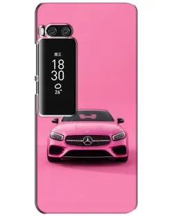 Чехол для Meizu Pro 7 Plus с картинкой «Розовый Mercedes AMG»