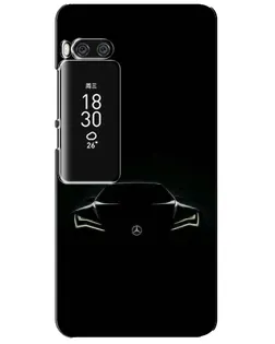 Чехол для Meizu Pro 7 Plus с картинкой «Mercedes — силуэт авто»