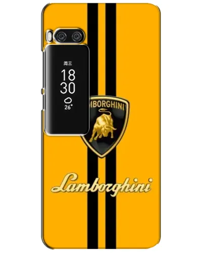 Чехол для Meizu Pro 7 Plus с картинкой «Lamborghini Stripe желтый»