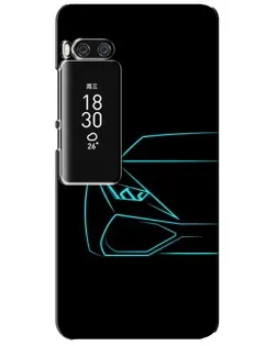 Чехол для Meizu Pro 7 Plus с картинкой «Голубой силуэт Lamborghini» Чехол для Meizu Pro 7 Plus с картинкой «Голубой силуэт Lamborghini»