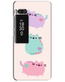 Чохол для Meizu Pro 7 Plus з картинкою «Pusheen тріо»