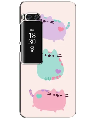 Чехол для Meizu Pro 7 Plus с картинкой «Pusheen трио»
