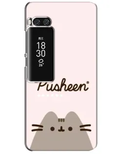 Чохол для Meizu Pro 7 Plus з картинкою «Pusheen логотип»