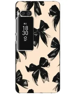 Чохол для Meizu Pro 7 Plus з картинкою «Патерн чорні банти»