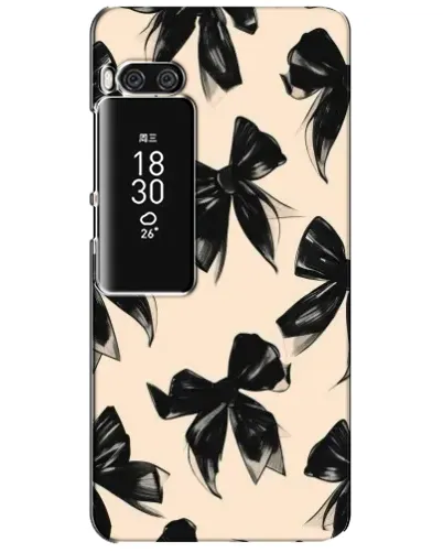 Чехол для Meizu Pro 7 Plus с картинкой «Паттерн черные банты» Чехол для Meizu Pro 7 Plus с картинкой «Паттерн черные банты»