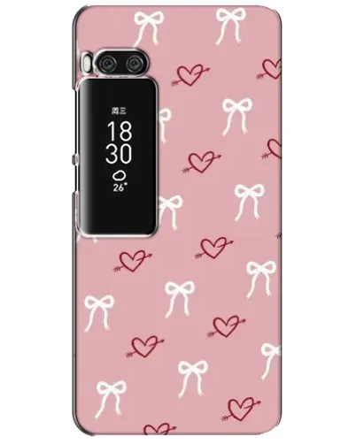 Чехол для Meizu Pro 7 Plus с картинкой «Сердца и банты» Чехол для Meizu Pro 7 Plus с картинкой «Сердца и банты»