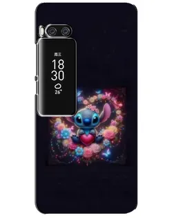 Чохол для Meizu Pro 7 Plus з картинкою «Stitch у квітах»