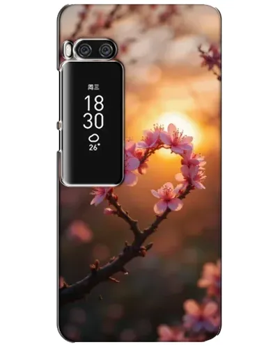 Чехол для Meizu Pro 7 Plus с картинкой «Розовый цвет сердце на фоне заката» Чехол для Meizu Pro 7 Plus с картинкой «Розовый цвет сердце на фоне заката»