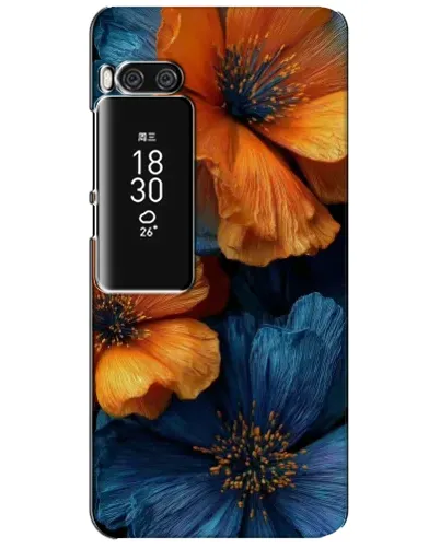 Чехол для Meizu Pro 7 Plus с картинкой «Яркая сине-оранжевая флора» Чехол для Meizu Pro 7 Plus с картинкой «Яркая сине-оранжевая флора»